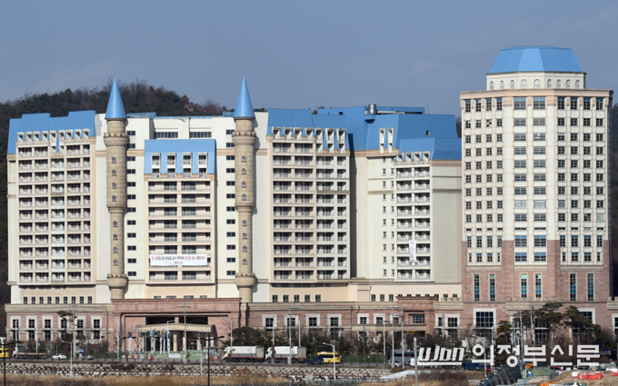 의정부 장암동 소재 '아일랜드캐슬 리조트' 건물 전경