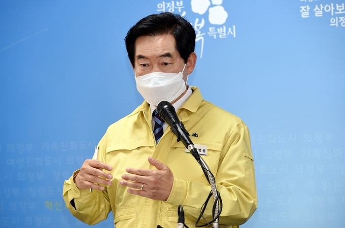 안병용 의정부시장이 7일 기자회견을 열고 오는 5월 11일 의정부성모병원을 재개원할 예정이라고 밝혔다.(사지설명)