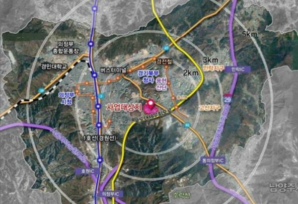 '306보충대 도시개발사업' 대상 부지 위치도