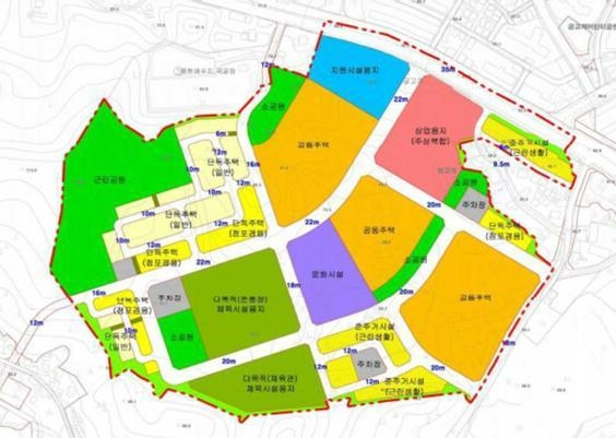 '306보충대 도시개발사업' 토지이용계획서
