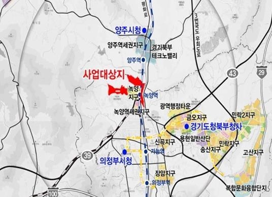 '의정부우정' 공공주택지구 위치도