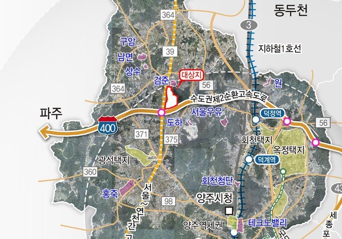 양주 은남일반산업단지 위치도