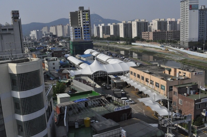 의정부 청과야채시장 전경