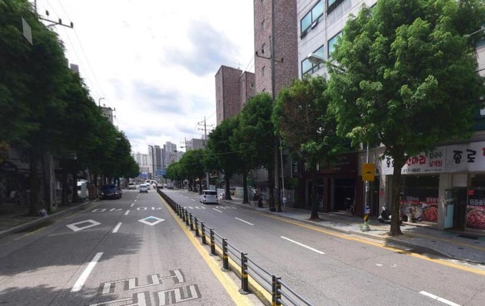 가로수 교체 전 범골로 전경. 사진=네이버 지도 캡쳐