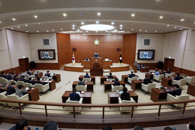 의정부시의회 제310회 제2차 정례회 제1차 본회의장 전경