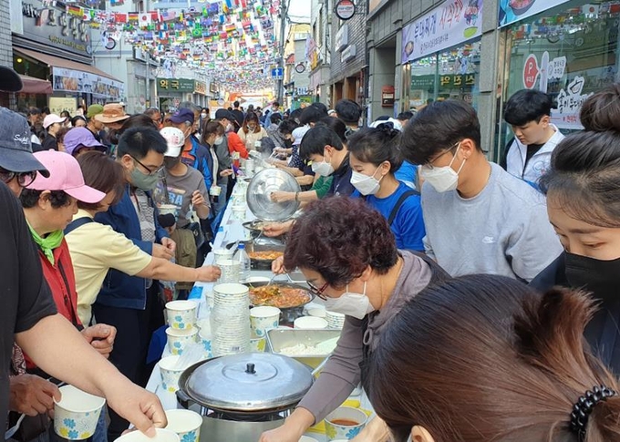 2022년 의정부 부대찌개축제 현장 모습(사진설명)