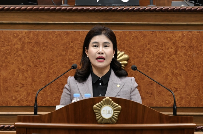 5분 자유발언 중인 의정부시의회 김현채 의원